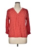 Kenar 100% Rayon Red 3/4 Sleeve Blouse Size XL - photo 1