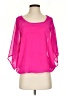 Express 100% Polyester Pink 3/4 Sleeve T-Shirt Size S - photo 1
