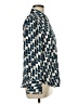 MNG 100% Polyester Chevron-herringbone Blue Long Sleeve Blouse Size 6 - photo 4