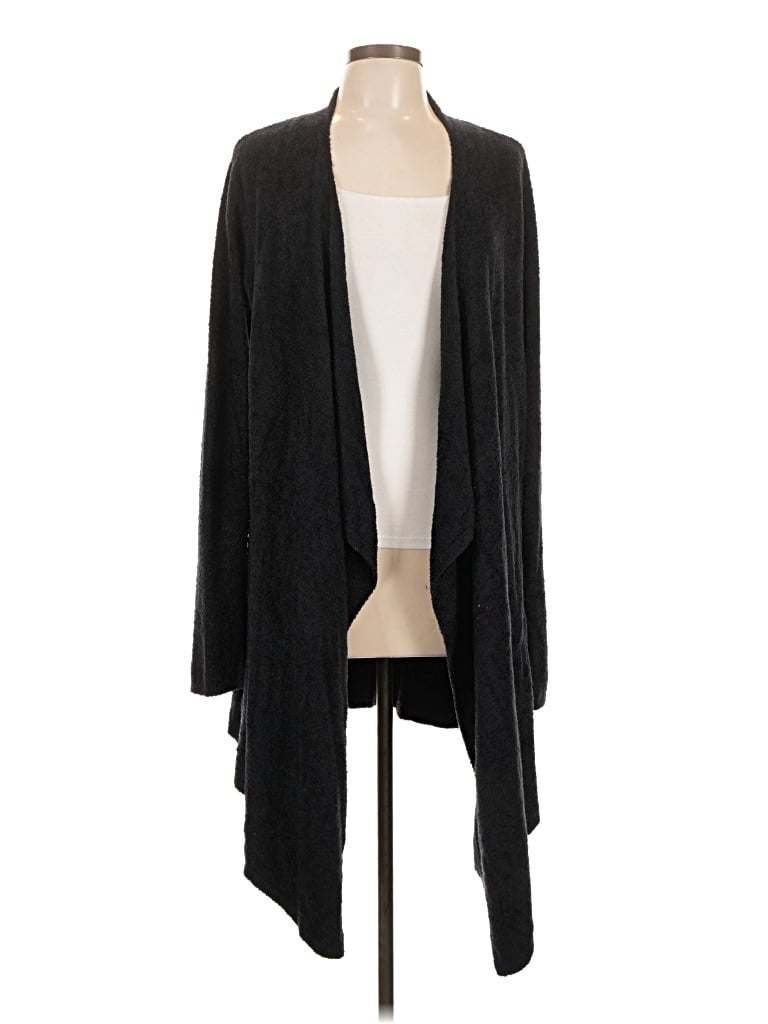 Pre-owned Barefoot Dreams Cardigan Sweater In Black