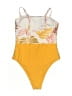 Unbranded Tropical Yellow One Piece Swimsuit Size XL (estimated) - photo 2