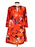 Maeve 100% Polyester Print Orange Casual Dress Size XXS - photo 2