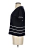 Halston 100% Silk Black Short Sleeve Henley Size S - photo 5