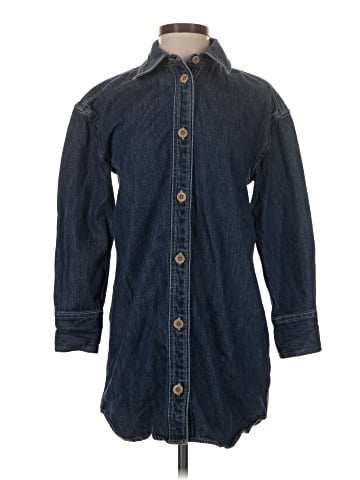 Madewell Denim Oversized Mini Shirtdress in Dermody Wash (view 1)
