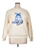 Shein 100% Polyester Print Ivory Yellow Sweatshirt Size XL - photo 1