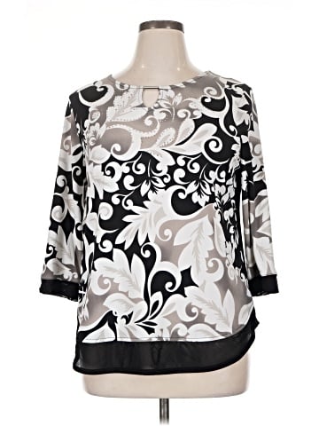 JM Collection 3/4 Sleeve Blouse (view 1)