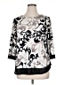 JM Collection Silver 3/4 Sleeve Blouse Size XL (petite) - photo 1