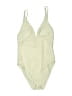Splendid Chevron-herringbone Ivory One Piece Swimsuit Size M - photo 1