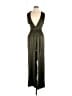 Significant Other 100% Polyester Solid Green Jumpsuit Size 10 - photo 1