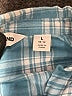 Lands' End 100% Cotton Plaid Teal Long Sleeve Button-Down Shirt Size 10 - 12 - photo 3