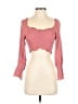 Sim & Sam 100% Rayon Pink 3/4 Sleeve Blouse Size S - photo 1