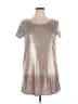 Free People 100% Polyester Metallic Silver Casual Dress Size S - photo 1