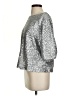 Gap 100% Polyester Metallic Silver 3/4 Sleeve Top Size Sm - Med - photo 5