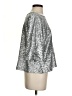 Gap 100% Polyester Metallic Silver 3/4 Sleeve Top Size Sm - Med - photo 4