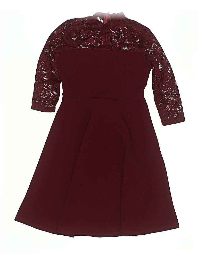 Pre-owned Assorted Brands Kids' Dress In Burgundy