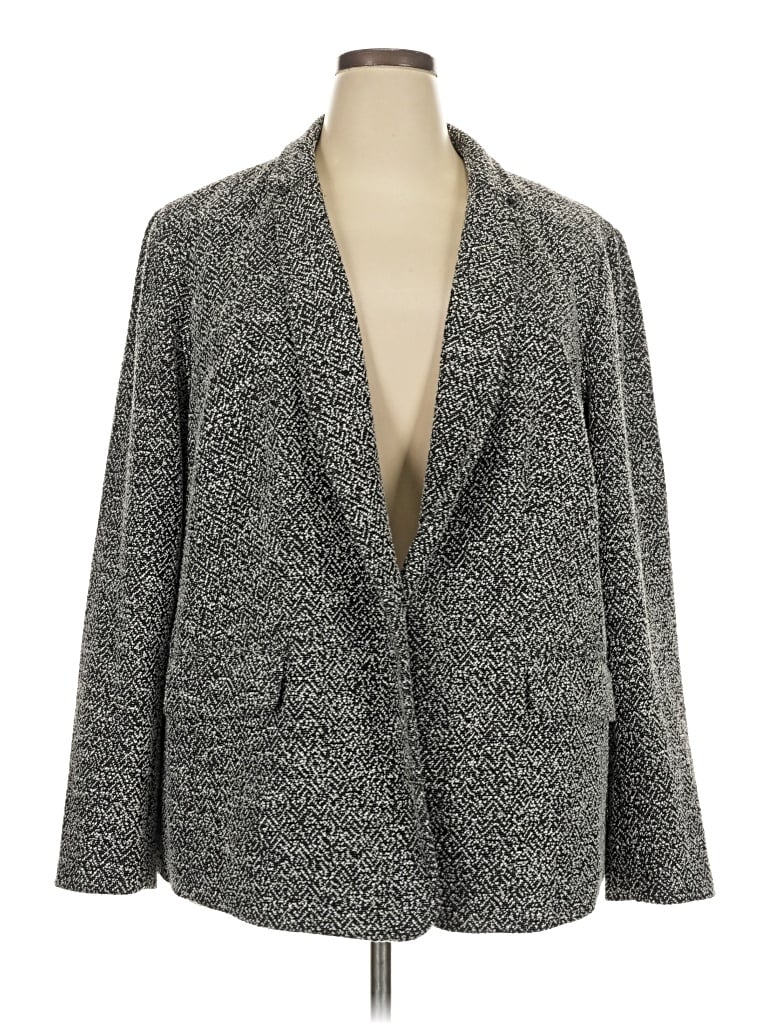 Pre-owned Talbots Blazer Jacket In Gray