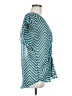 Daniel Rainn 100% Polyester Teal Short Sleeve Blouse Size M - photo 4