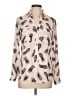 Candie's 100% Polyester Animal Print Ivory Long Sleeve Blouse Size L - photo 1