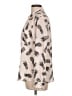 Candie's 100% Polyester Animal Print Ivory Long Sleeve Blouse Size L - photo 5