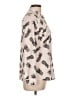 Candie's 100% Polyester Animal Print Ivory Long Sleeve Blouse Size L - photo 4