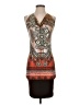 Assorted Brands Graphic Brown Cocktail Dress Size XS (estimated) - photo 1