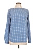 Gap 100% Polyester Blue Long Sleeve Blouse Size L - photo 1