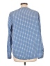 Gap 100% Polyester Blue Long Sleeve Blouse Size L - photo 2