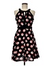 Elle 100% Polyester Hearts Black Cocktail Dress Size 6 - photo 1
