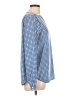 Gap 100% Polyester Blue Long Sleeve Blouse Size L - photo 4