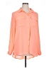 Boutique + Color Block Orange Long Sleeve Blouse Size 0X - photo 1