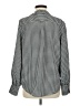 Chaps 100% Polyester Houndstooth Silver Long Sleeve Blouse Size M - photo 2