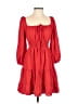 She + Sky 100% Polyester Red Casual Dress Size S - photo 1
