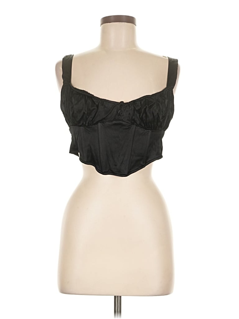 Pre-owned Zara Sleeveless Blouse In Black
