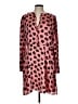 Equipment 100% Polyester Animal Print Pink Casual Dress Size 12 - photo 1