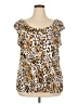 Milano Brown Sleeveless Blouse Size 2X - photo 1