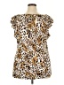 Milano Brown Sleeveless Blouse Size 2X - photo 2