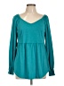 TASAMO Teal Long Sleeve Blouse Size L - photo 1