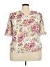 Cato 100% Polyester Floral Pink Short Sleeve Blouse Size 18 - 20 - photo 1