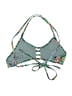 Assorted Brands 100% Polyester Floral Green Teal Swimsuit Top Size XS - photo 2