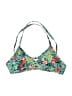 Assorted Brands 100% Polyester Floral Green Teal Swimsuit Top Size XS - photo 1