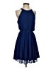 Blue Rain 100% Polyester Solid Blue Casual Dress Size S - photo 1