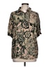Assorted Brands 100% Rayon Paisley Tan Short Sleeve Blouse Size L - photo 1