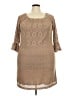 Rabbit Rabbit Rabbit Designs 100% Polyester Tan Casual Dress Size 18 - photo 1