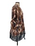 Saachi 100% Cotton Print Brown Tan Kimono Size 2 - photo 4