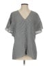 Lewit 100% Viscose Gray Short Sleeve Blouse Size L - photo 1