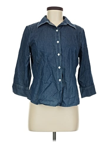 Foxcroft 3/4 Sleeve Button-Down Shirt (view 1)