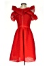 Maje Solid Red Cocktail Dress Size Med (2) - photo 2