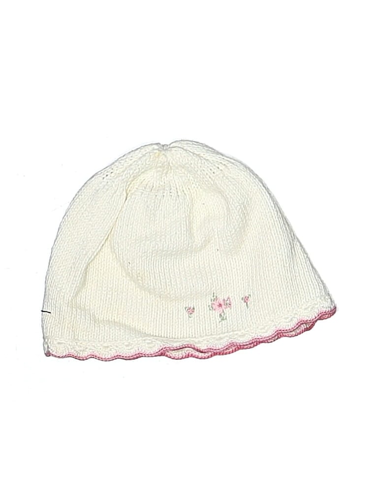 Pre-owned Kissy Kissy Babies' Beanie Hat In Ivory