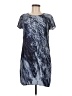 Assorted Brands 100% Polyester Graphic Blue Casual Dress Size M - photo 1