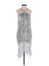 Assorted Brands Silver Cocktail Dress Size S - photo 1
